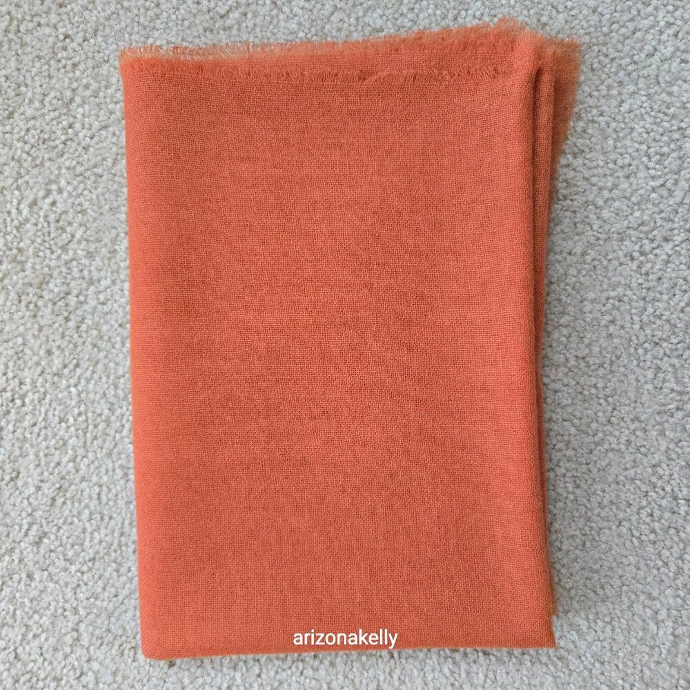NWOT Cocowai Cashmere Scarf Burnt Orange Lightweight - Picture 14 of 14